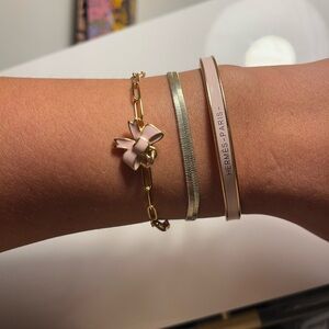 Pink and Gold Hermes Bangle